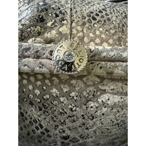 Elliot Lucca Leather embossed snake skin shoulder crossbody GypsyGoth Y2K - Picture 2 of 16